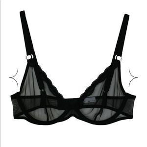 Fleur du Mal Sheer Tulle Demi Bra